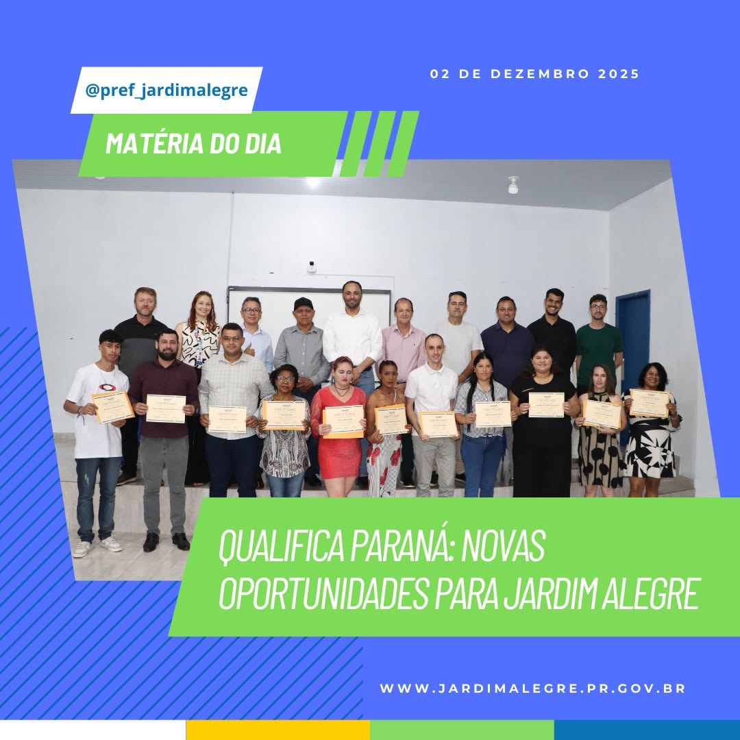 Formatura do Projeto Qualifica Paraná em Jardim Alegre!