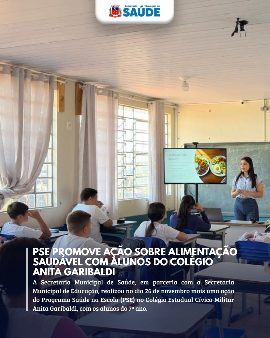 Saúde e Educação unidas por uma alimentação mais saudável!