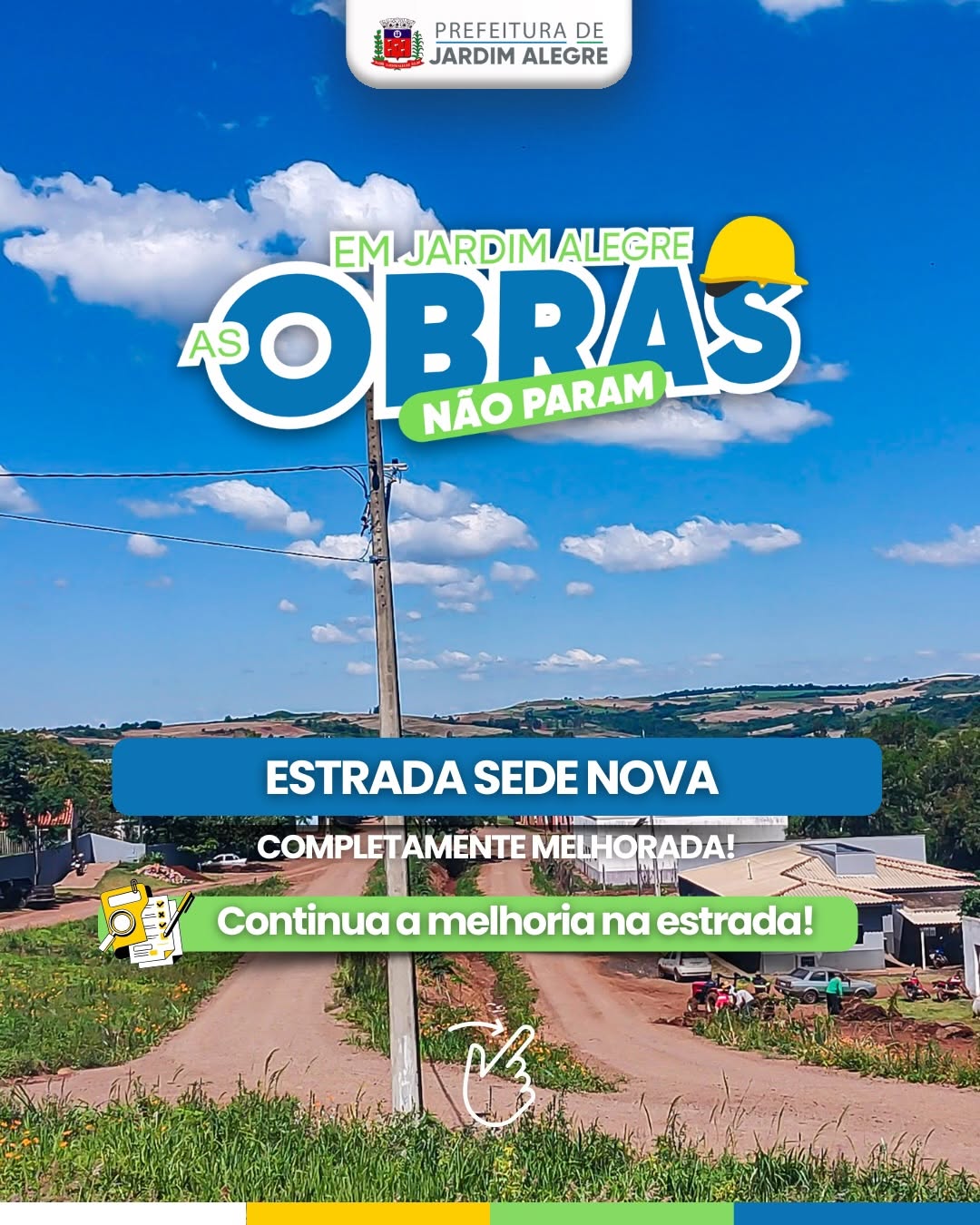Serviço de melhoramento completo da estrada rural da Sede Nova é concluído
