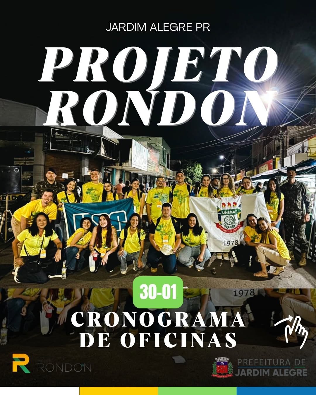 Projeto Rondon segue com programação em Jardim Alegre nesta sexta-feira (30)