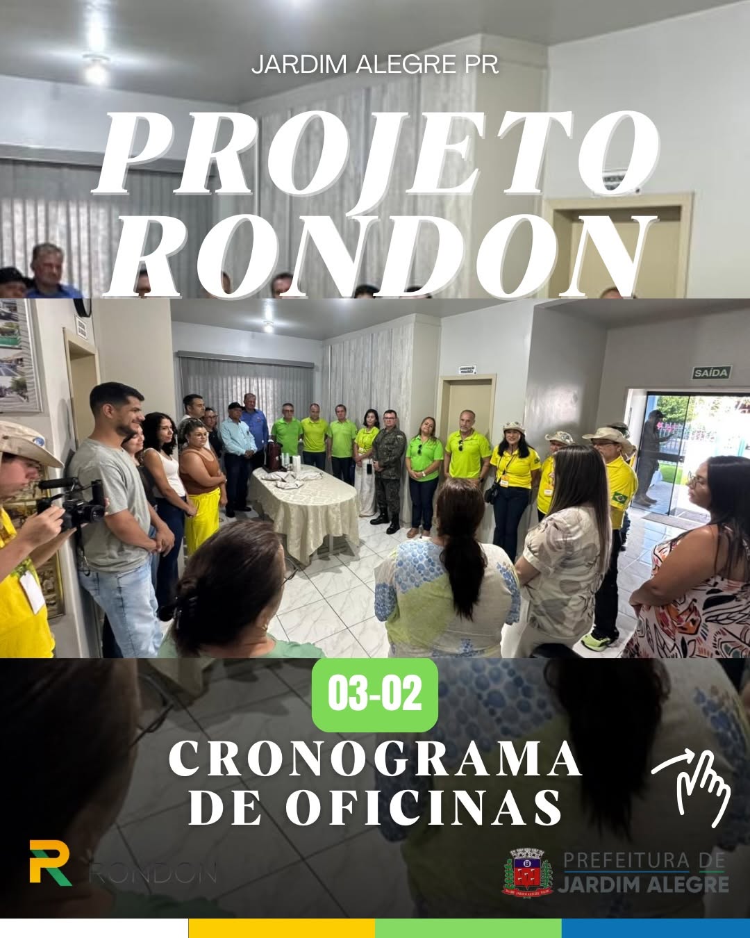Cronograma de Oficinas – Projeto Rondon | Terça-feira (03/02/2026)