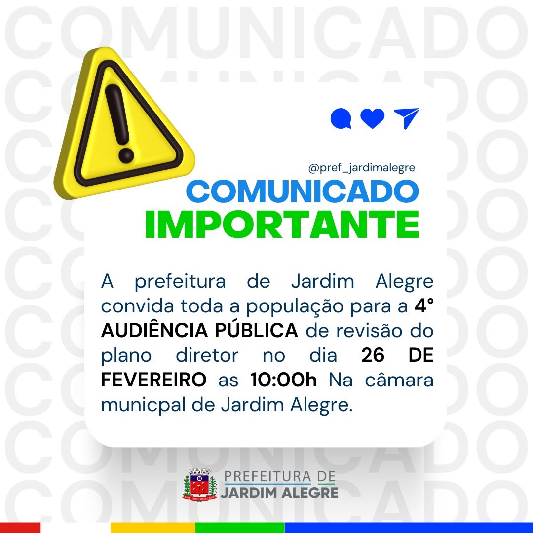 4ª Audiência Pública de Revisão do Plano Diretor