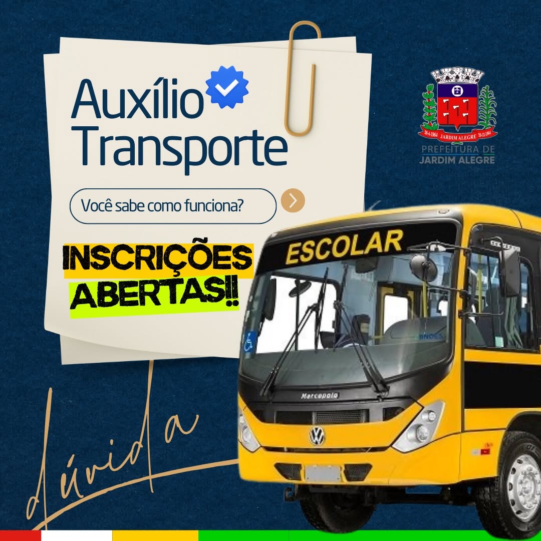 Abertas as inscrições para o Auxílio Transporte Universitário 2026