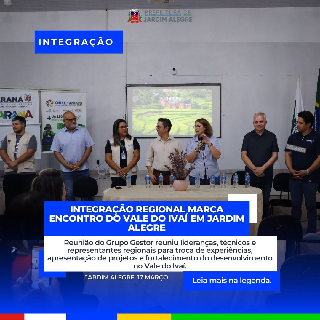 JARDIM ALEGRE SEDIA REUNIÃO DO GRUPO GESTOR DO VALE DO IVAÍ