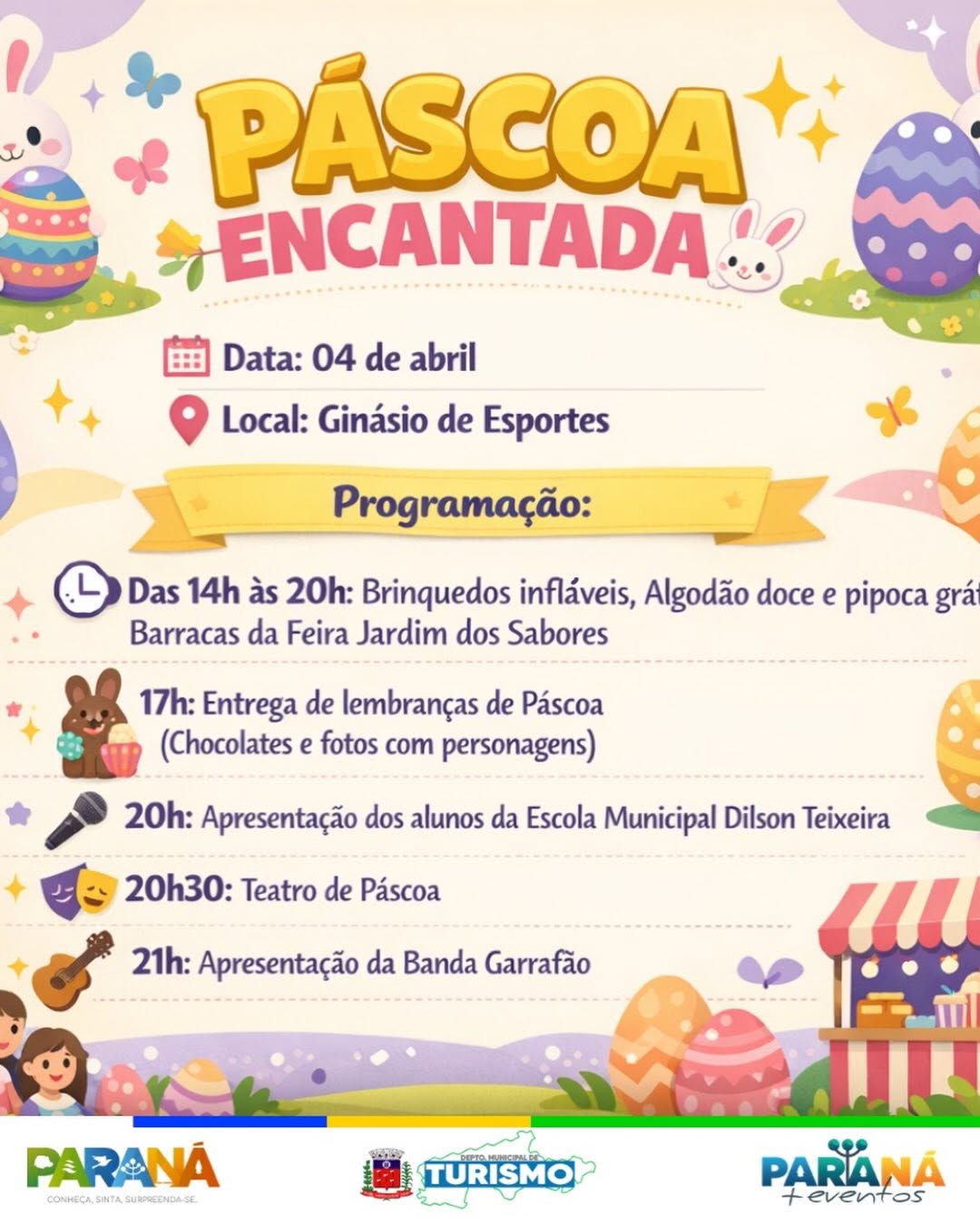 A magia da Páscoa vai tomar conta de Jardim Alegre!