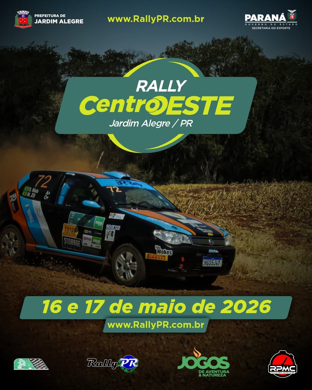 Segunda etapa do Campeonato Paranaense de Rally em Jardim Alegre