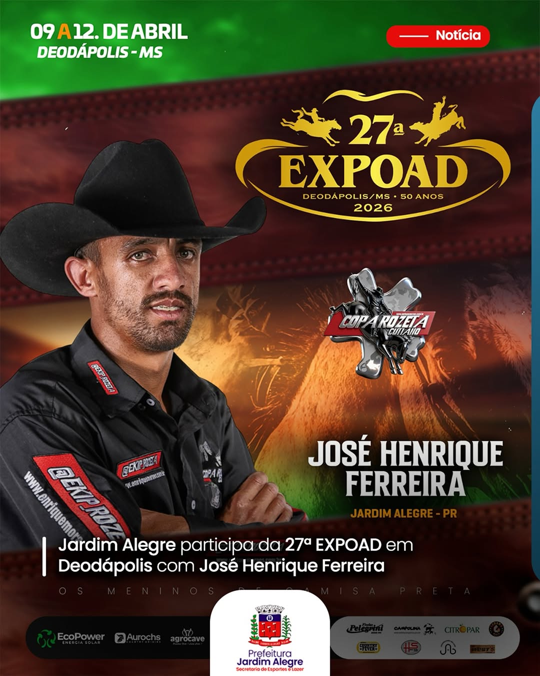 José Henrique Ferreira Está Pronto para Brilhar na 27ª EXPOAD em Deodápolis