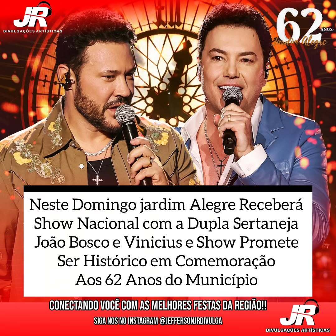 Confirmado neste Domingo em Jardim Alegre!!