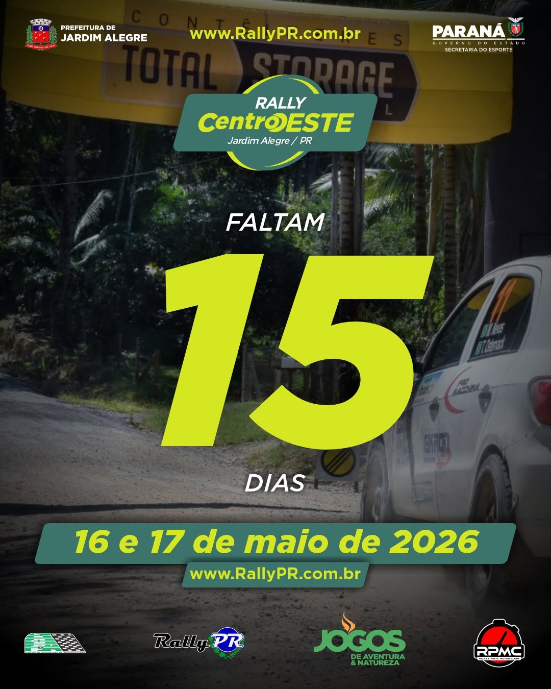 Faltam 15 dias para o Rally Centro Oeste