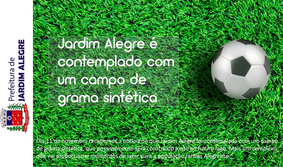 Jardim Alegre é contemplado com um campo de grama sintética