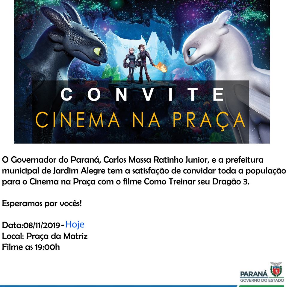 Hoje é dia de CINEMA NA PRAÇA!