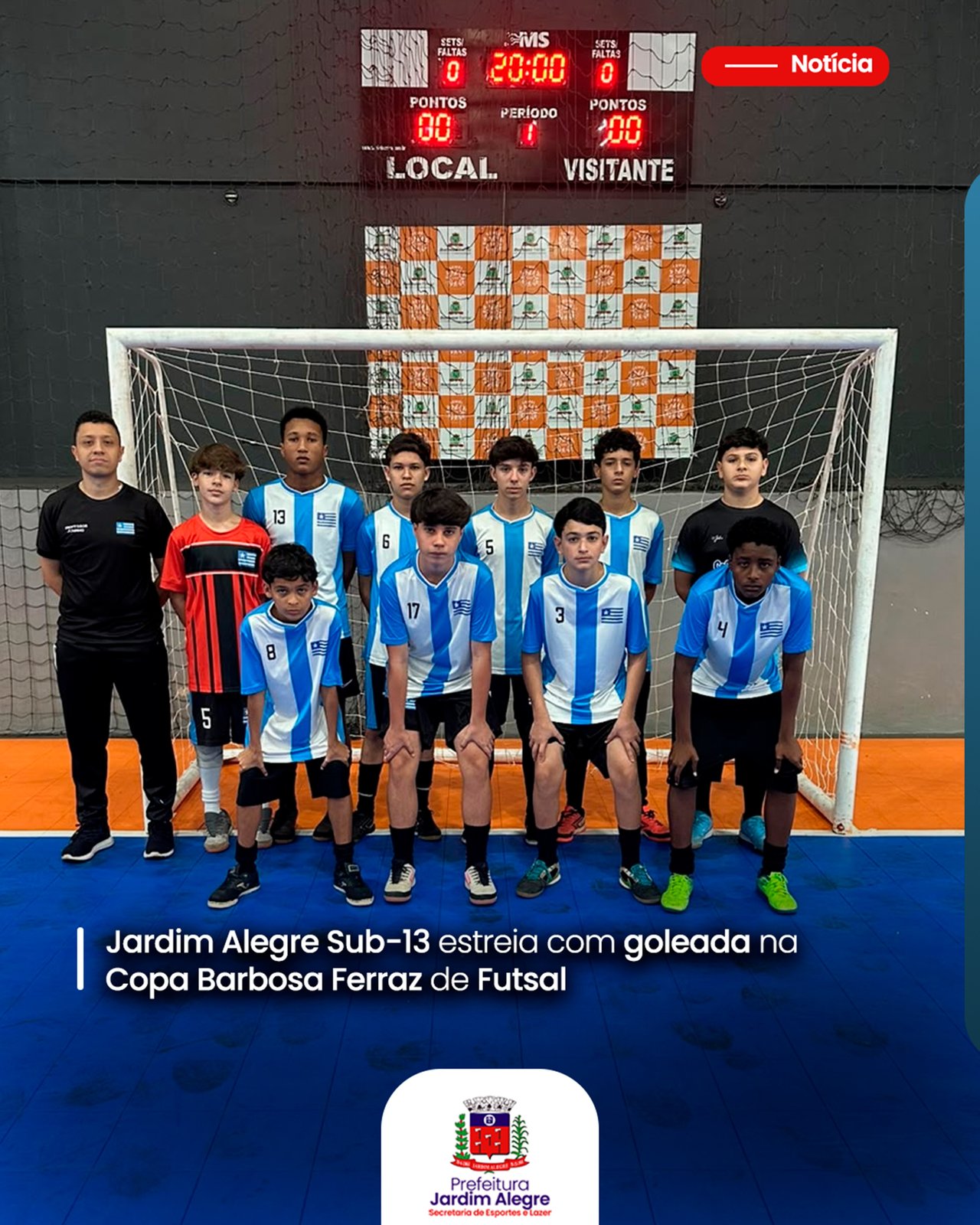 Estreia com goleada na Copa Barbosa Ferraz de Futsal