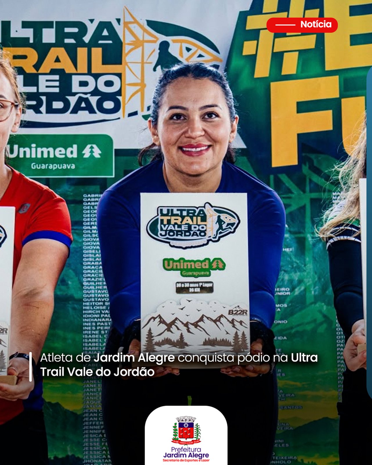 Jardim Alegre no pódio da Ultra Trail Vale do Jordão