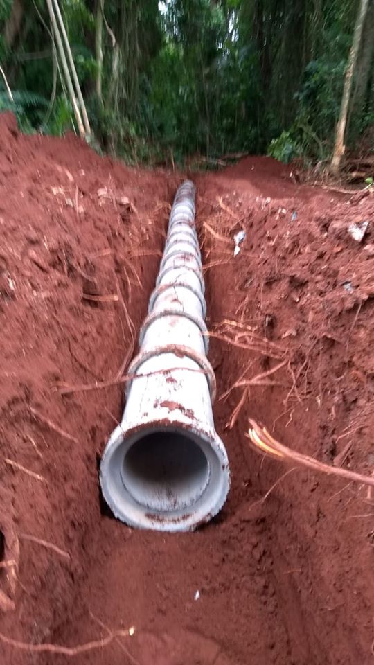 Implantação de manilhas na comunidade da Barra Preta