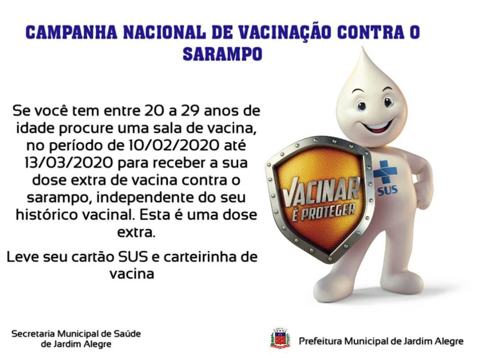 Campanha nacional de vacinação contra o sarampo