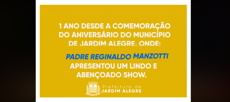 Hoje relembramos as comemorações que já foram feitas pelo aniversário de Jardim Alegre