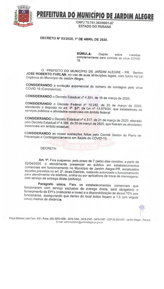 DECRETO 83/2020 