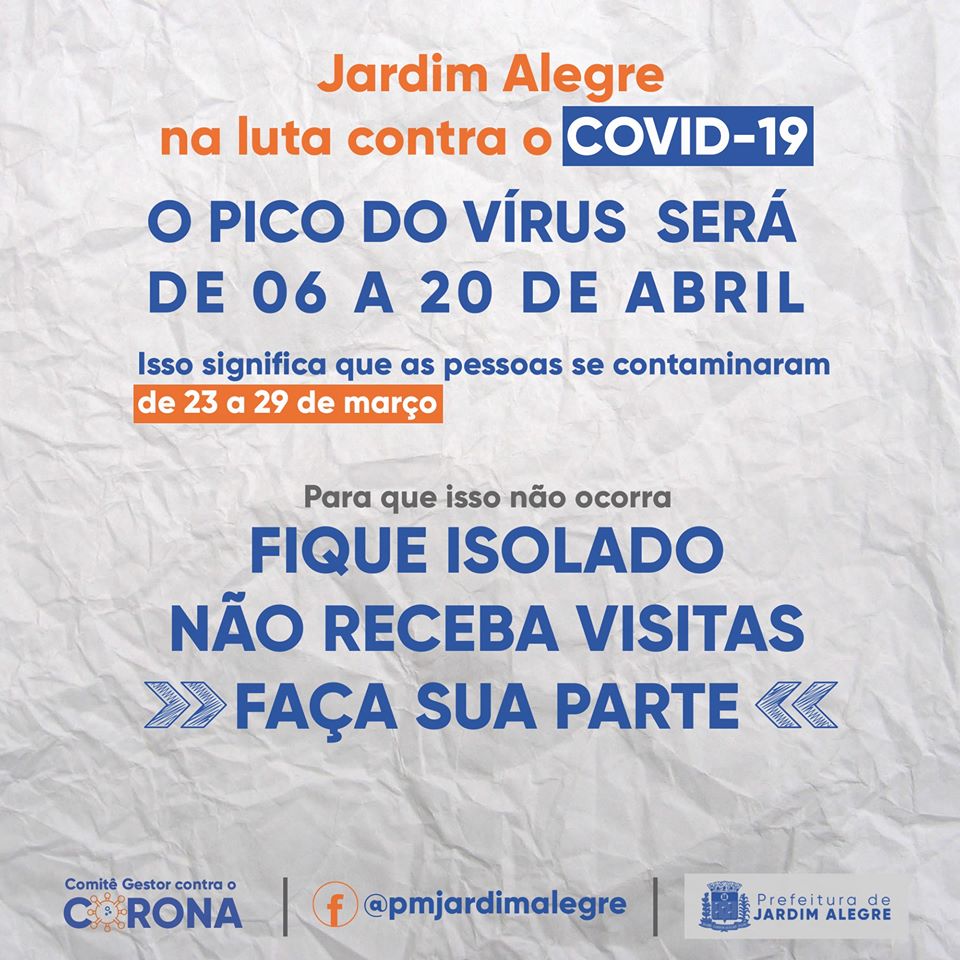 #FiqueEmCasa Jardim Alegre