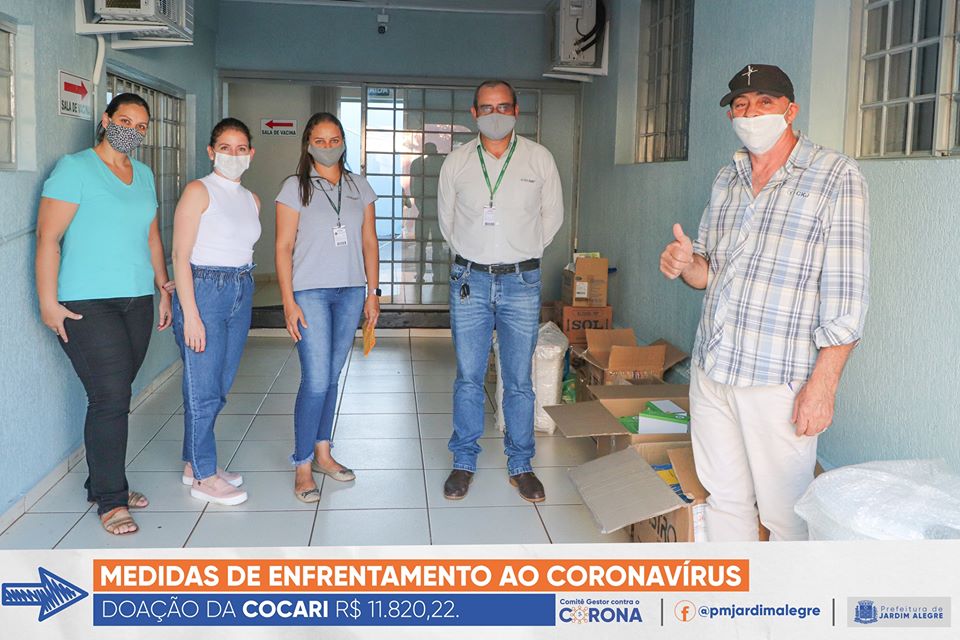 Cooperados e colaboradores da Cocari doam mais de R$ 274 mil a Secretarias Municipais de Saúde