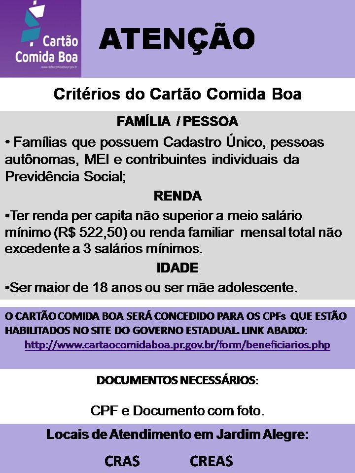 ATENÇÃO POPULAÇÃO DE JARDIM ALEGRE