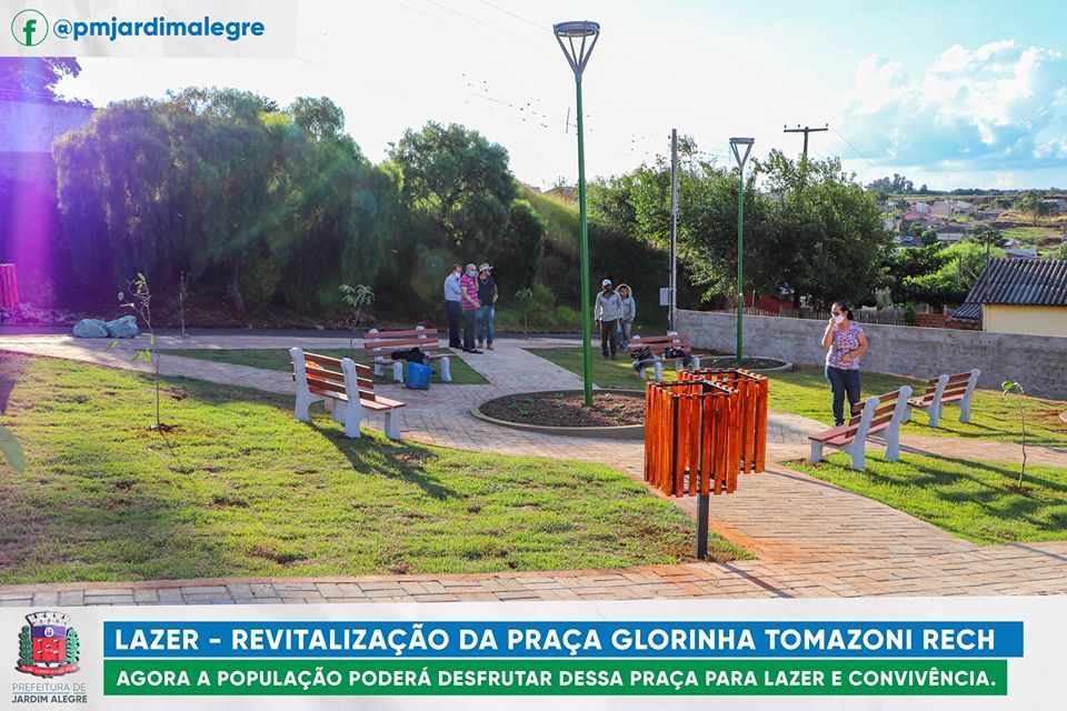 A revitalização da Praça Glorinha Tomazoni Rech é concluída