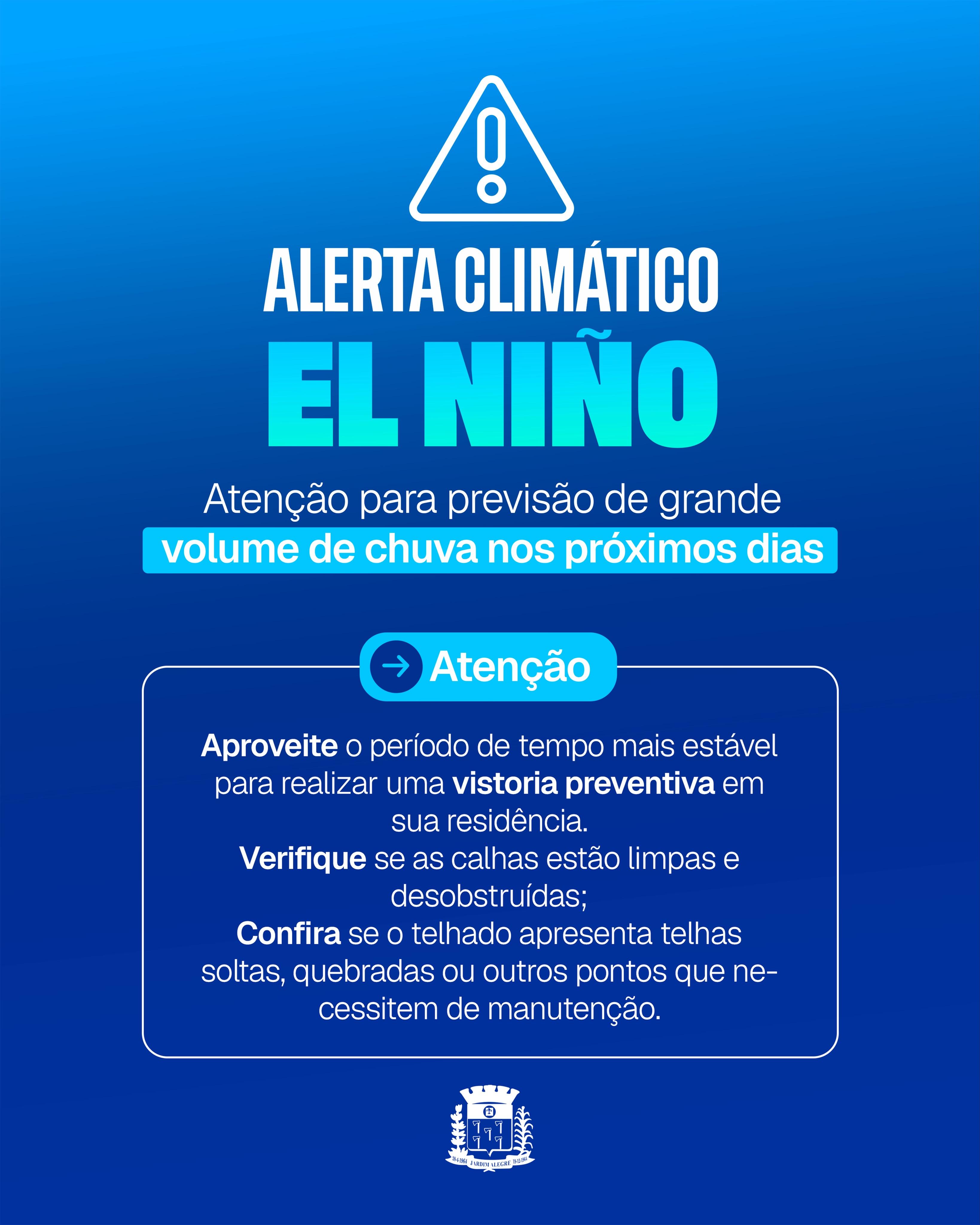 Alerta climático El Niño: previsão de grande volume de chuva