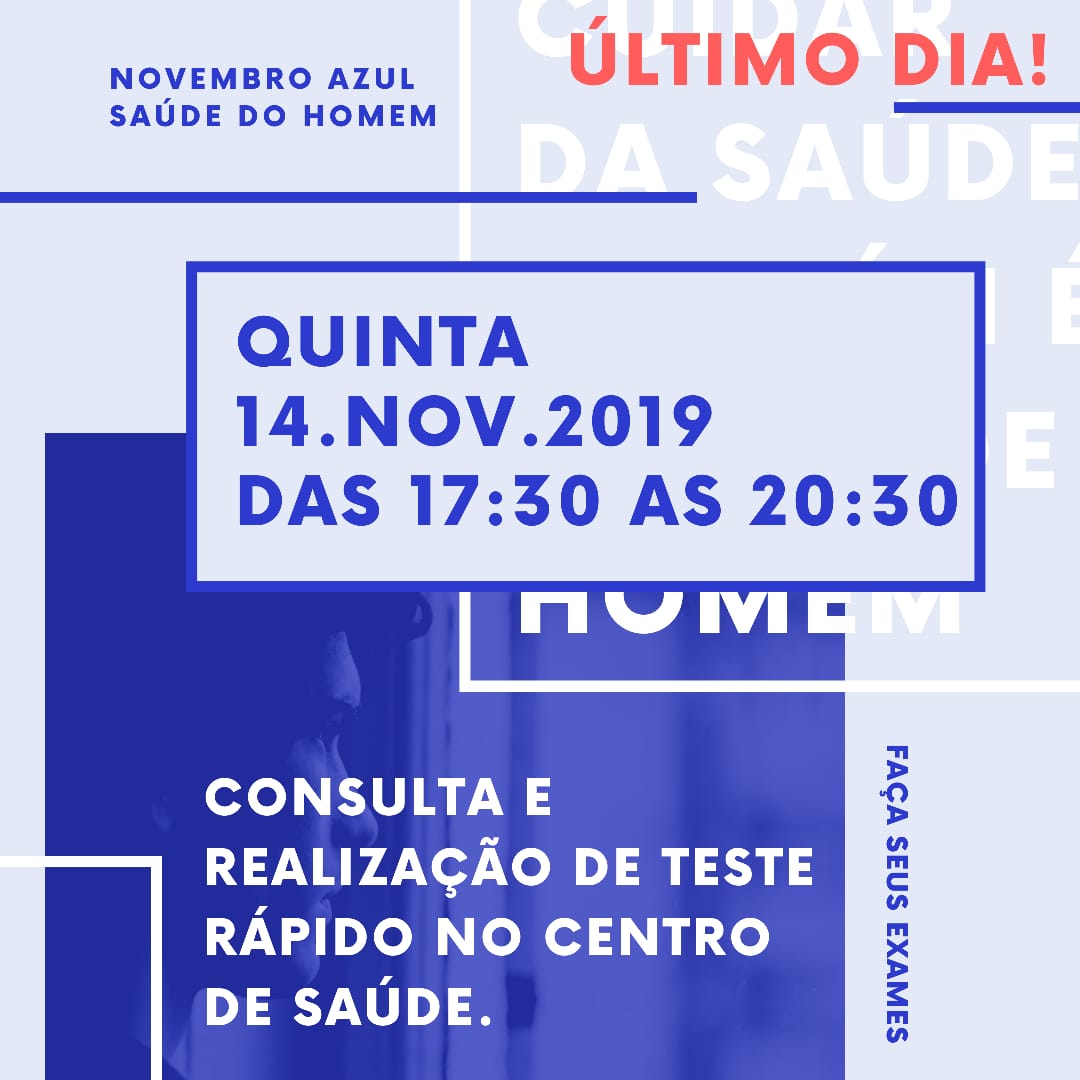 ÚLTIMO DIA! Consulta e realização de teste rápido no centro de saúde