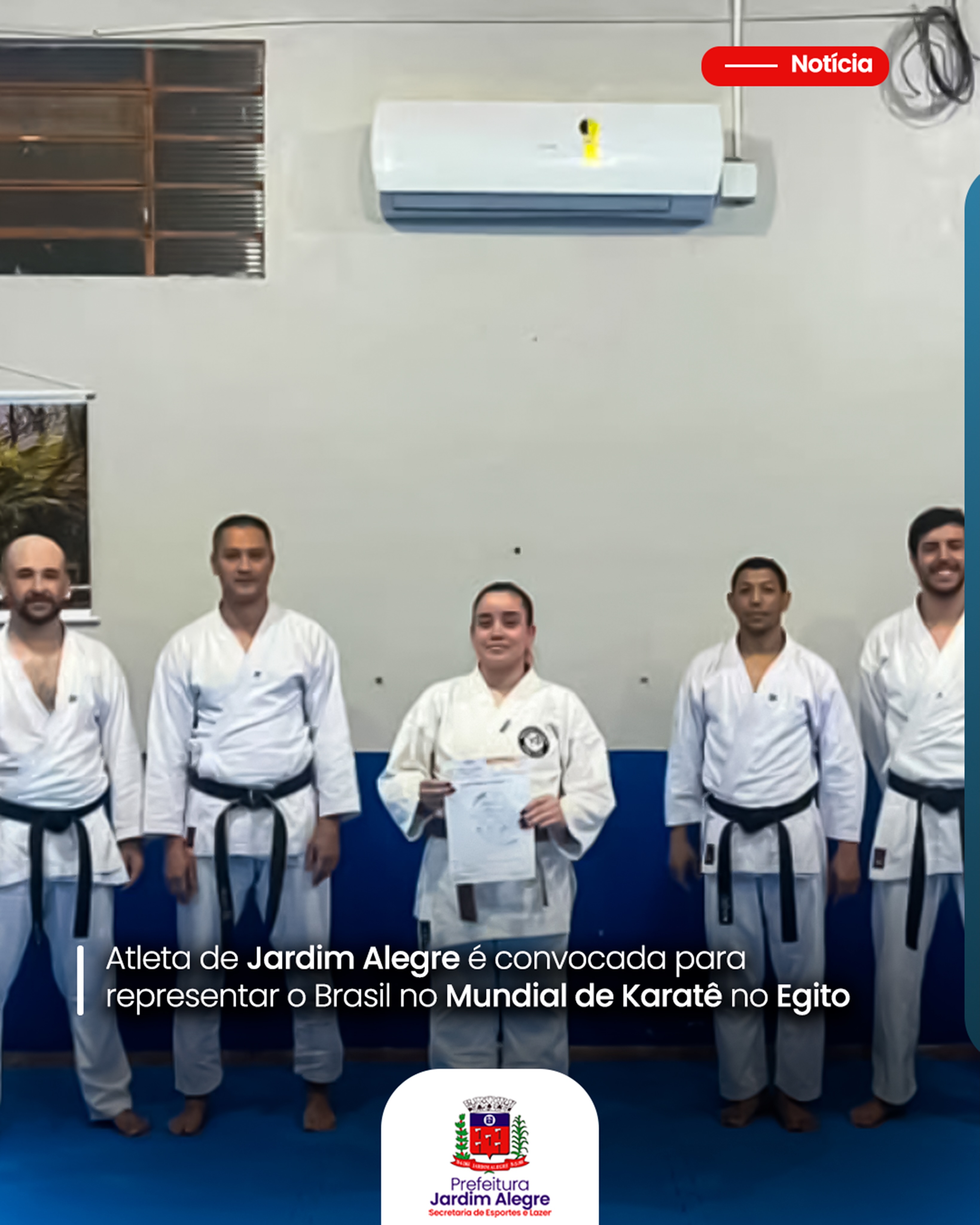 Atleta de Jardim Alegre é convocada para representar o Brasil no Mundial de Karatê no Egito