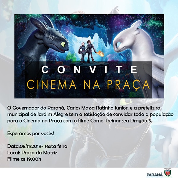 Convite Cinema na Praça