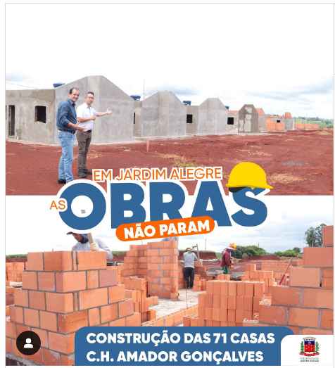 CONSTRUÇÃO DAS 71 RESIDÊNCIAS NO C.H. AMADOR GONÇALVES