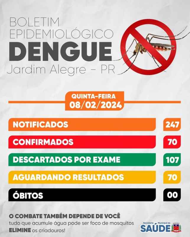 BOLETIM EPIDEMIOLÓGICO | DENGUE 08/02/2024