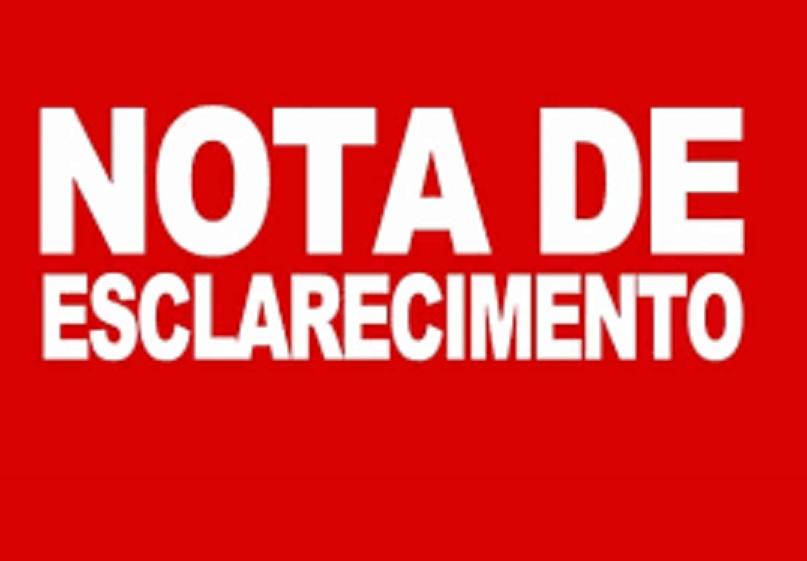 NOTA DE ESCLARECIMENTO - REFORMA DO GINÀSIO DE ESPORTE
