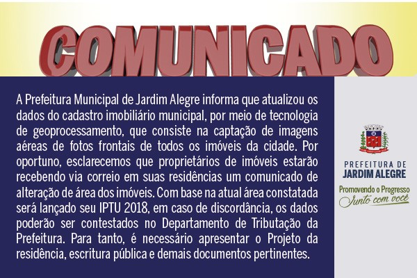Campanha Institucional do poder público municipal